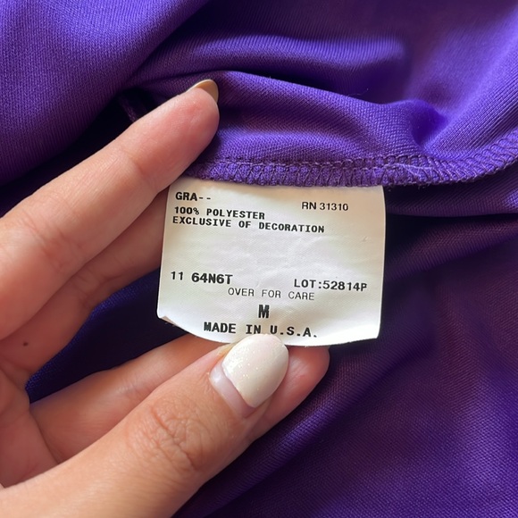 Purple Women’s Dress Backless with Sequins Flowy Size M - Picture 6 of 8